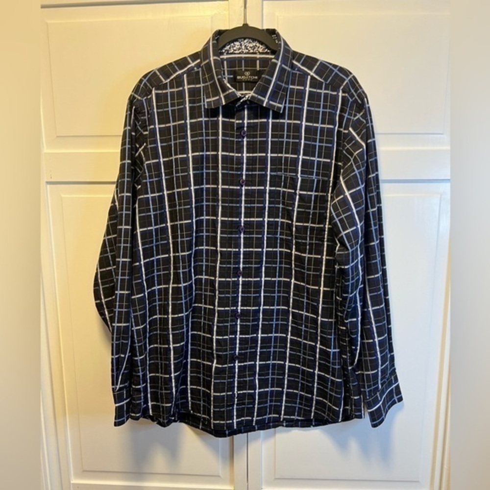 Bugatchi Uomo Button Down Long Sleeve Shirt Size Men XL Color Black, Blue,White